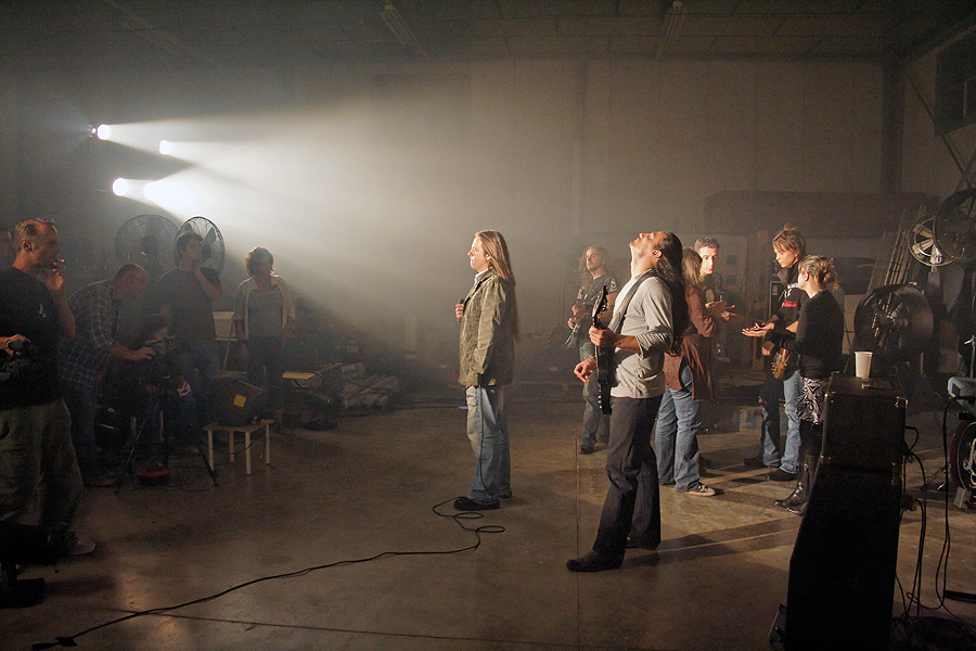 Photo du tournage du clip des Lightseekers